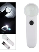 15x Çok Fonksiyonlu 2 Led Işıklı Taşınabilir El Büyüteç thumbnail 1