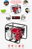 POWER BLACK Germant Yüksek Basınc 3 Inc Yakıt Cimrisi 6.5 Hp Benzinli Su Motoru 30 Metre Dik Basınç thumbnail 2