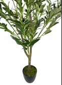 Yapay Zeytin Ağacı 120cm Doğal Görünümlü Yapay Ağaç Siyah Saksıda thumbnail 4