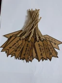 Pratikbox Kraft 300gr Kağıt etiket/Bu senin için / etiketi 2,5x7cm/Jüt ipli / 60 adet thumbnail 3