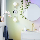 RİOLİGHT RETRO İKİLİ KROM METAL DUVAR APLİK thumbnail 1