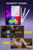 iPad 10.9 inç 10. Nesil Uyumlu Manyetik ve Kablosuz Şarj Olabilen Stylus Bluetooth Tablet Kalemi thumbnail 3