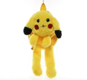 Peluş Işıklı Oynar Kulaklı Pikachu Sırt Çantası thumbnail 1
