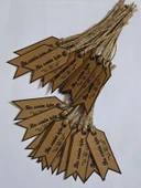 Pratikbox Kraft 300gr Kağıt etiket/Bu senin için / etiketi 2,5x7cm/Jüt ipli / 30adet thumbnail 3