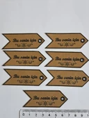 Pratikbox Kraft 300gr Kağıt etiket/Bu senin için / etiketi 2,5x7cm/Jüt ipli / 60 adet thumbnail 2
