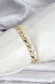 14K Gold Renk Kaplama Başak Model CM Kadın Bileklik - TJ-BB8127 thumbnail 1