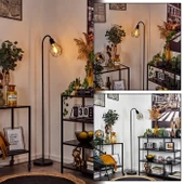 RİOLİGHT RETRO SİYAH KAFES METAL LAMBADER KÖŞE LAMBASI thumbnail 1