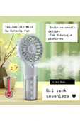 El Tipi Sulu Buharlı Fan Şarjlı Vantilatör Mini Masaüstü El Fan Taşınabilir 4 Kademeli Usb Pervane thumbnail 1