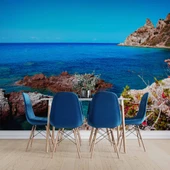 Deniz ve Tepe Manzaralı Duvar Kağıdı Baskı thumbnail 5