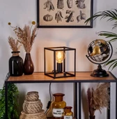 RİOLİGHT MODERN, RETRO,VİNTAGE,RUSTİK SİYAH 1XE27 DUYLU KÜP METAL 20CMX20CM ABAJUR thumbnail 2