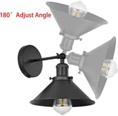 RİOLİGHT VİNTAGE,RETRO SİYAH MAFSALLI YATAK BAŞI METAL DUVAR APLİK NOT:1ADET FİYATIDIR ÇAP:23CM thumbnail 2