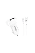 Pcc511m Basic 2.1a Çift Çıkışlı Micro Usb Kablolu Araç Şarj Cihazı thumbnail 1