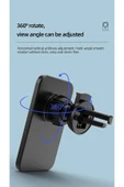 Kablosuz Şarj Aleti Magsafe Araç Içi Manyetik Şarj 15w peteklik girişli thumbnail 3