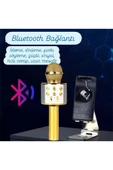 Türkçe Seslendirme Karaoke Mikrofonu Bluetooth Mikrofon Bluetooth Speaker Hoparlör Aux-Tf-Usb Giriş thumbnail 2