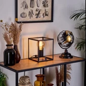 RİOLİGHT MODERN, RETRO,VİNTAGE,RUSTİK SİYAH 1XE27 DUYLU KÜP METAL 20CMX20CM ABAJUR thumbnail 5