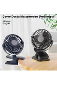 Taşınabilir USB Klipsli Fan Şarj Edilebilir, 720° Dönebilme, 3 Hız Yaz ve Dış Mekan Kullanımı İçin thumbnail 6