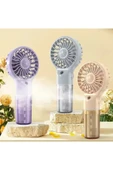 El Tipi Sulu Buharlı Fan Şarjlı Vantilatör Mini Masaüstü El Fan Taşınabilir 4 Kademeli Usb Pervane thumbnail 6