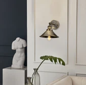 RİOLİGHT RETRO1,RUSTİK,VİNTAGE1 FIRÇALI MATT SARI 1XE27 HAREKETLİ BAŞLIK METAL DUVAR APLİK ÇAP:23CM thumbnail 3