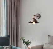 RİOLİGHT RETRO,VİNTAGE,RUSTİK FIRÇALI BAKIR 1XE27 METAL HAREKETLİ BAŞLIK DUVAR APLİK ÇAP:23CM thumbnail 1