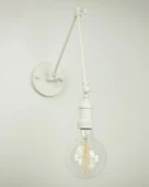 RİOLİGHT RETRO2,MODERN BEYAZ 1XE27 DUYLU ÜÇ MAFSALLI METAL AKROBAT DUVAR APLİK thumbnail 1