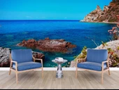 Deniz ve Tepe Manzaralı Duvar Kağıdı Baskı thumbnail 6