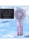 El Tipi Sulu Buharlı Fan Şarjlı Vantilatör Mini Masaüstü El Fan Taşınabilir 4 Kademeli Usb Pervane thumbnail 3