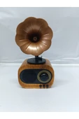 FVWA AS70 Nostaljik Mini Gramafon GÖRÜNÜMLÜ Radyo Usb Aux Bluetooth Radyo Yüksek Ses Kalitesi thumbnail 1