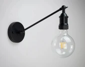 RİOLİGHT MODERN SİYAH ÇİFT MAFSALLI 1XE27 DUYLU METAL DUVAR APLİK thumbnail 1