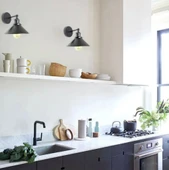 RİOLİGHT RETRO,VİNTAGE, SİYAH MAFSALLI 1XE27 MUTFAK İÇİN METAL APLİK NOT:1ADET FİYATI ÇAP:23CM thumbnail 1