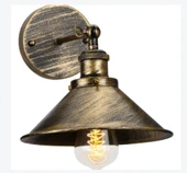 RİOLİGHT VİNTAGE,RETRO,RUSTİK FIRÇALI MATT ALTIN SİYAH 1XE27 METAL DUVAR APLİK ÇAP:23CM thumbnail 3