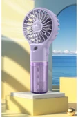 El Tipi Sulu Buharlı Fan Şarjlı Vantilatör Mini Masaüstü El Fan Taşınabilir 4 Kademeli Usb Pervane thumbnail 2