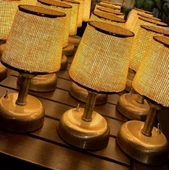 RİOLİGHT RETRO,RUSTİK,VİNTAGE LEDLİ PİLLİ ABAJUR GECE LAMBASI NOT: 1ADET FİYATIDIR thumbnail 4