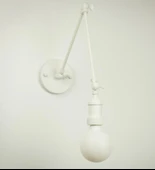 RİOLİGHT RETRO,MODERN BEYAZ 1XE27 DUYLU ÜÇ MAFSALLI METAL AKROBAT DUVAR APLİK thumbnail 1