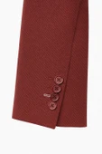 Bordo Erkek Tek Düğmeli Blazer Ceket – Dokulu Kumaş, Tek Yırtmaçlı Şık Tasarım thumbnail 4