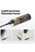 Kalın Pil Kalem Pil USB Type-C Kablo ile Şarj Edilebilir Lityum 2'li Kalem Pil 1.5V AA / 3200 mWH thumbnail 5