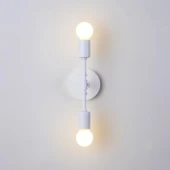 RİOLİGHT MODERN,VİNTAGE BEYAZ 2XE27 DUYLU AYNA ÜSTÜ METAL DUVAR APLİK thumbnail 2