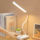 İnce Uzun USBli Dokunmatik 3 Kademeli 360 Derece Özel Göz Korumalı led Lityum Masa Lambası (4989) thumbnail 5