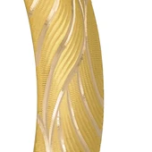 AgaKulche 14 Ayar 10 Gram Dalgalı Şarnel Altın Bilezik thumbnail 6