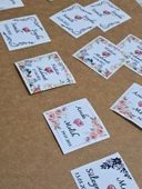 Pratikbox Düğün/Nişan/Hediyesi /Kişiye Özel 3,80x3,80cm /Parlak Kuşe Yapışkanlı Stikers/Etiket/Kare /70 Adet thumbnail 4