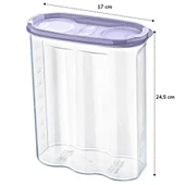 2 Kapaklı Ölçekli Erzak Kuru Gıda Saklama Kutusu Kabı 2,4 Litre-SA940 (4989) thumbnail 3