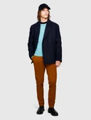 Sisley   Esnek Slim Fit Chino Pantolon Erkek Kahverengi T-Shirt - 323A4JGCSF03E thumbnail 3