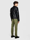 Sisley   Slim Fit Vintage Efekt Chino Pantolon Erkek Yeşil T-Shirt - 323A4DM6SF02Y thumbnail 3