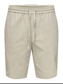 Only & Sons   ONSLINUS 0007 COT LIN SHORTS NOOS Erkek Gri Şort - 22024967 thumbnail 1