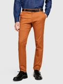 Sisley   Slim Fit Vintage Efekt Chino Pantolon Erkek Kahverengi T-Shirt - 323A4DM6SF02Y thumbnail 6