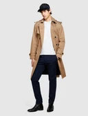 Sisley   Streç Pamuklu Kemer Delikli Slim Fit Pantolon Erkek Lacivert Pantolon - 324P4AIHSF021 thumbnail 1