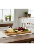 Bambu Kahvaltı ve Peynir Sunum Seti Dikdörtgen Çizgili thumbnail 1