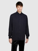 %100 Viskoz Regular Fit Puantiyeli Gömlek Erkek Renkli Gömlek - 323A5W7SLQ06M thumbnail 3