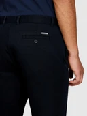 Streç Pamuklu Kemer Delikli Slim Fit Pantolon Erkek Siyah Pantolon - 324P4AIHSF021 thumbnail 4