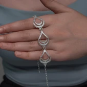 Gümüş Ay Dansı Telkari Kadın Bileklik thumbnail 4