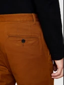 Sisley   Esnek Slim Fit Chino Pantolon Erkek Kahverengi T-Shirt - 323A4JGCSF03E thumbnail 4
